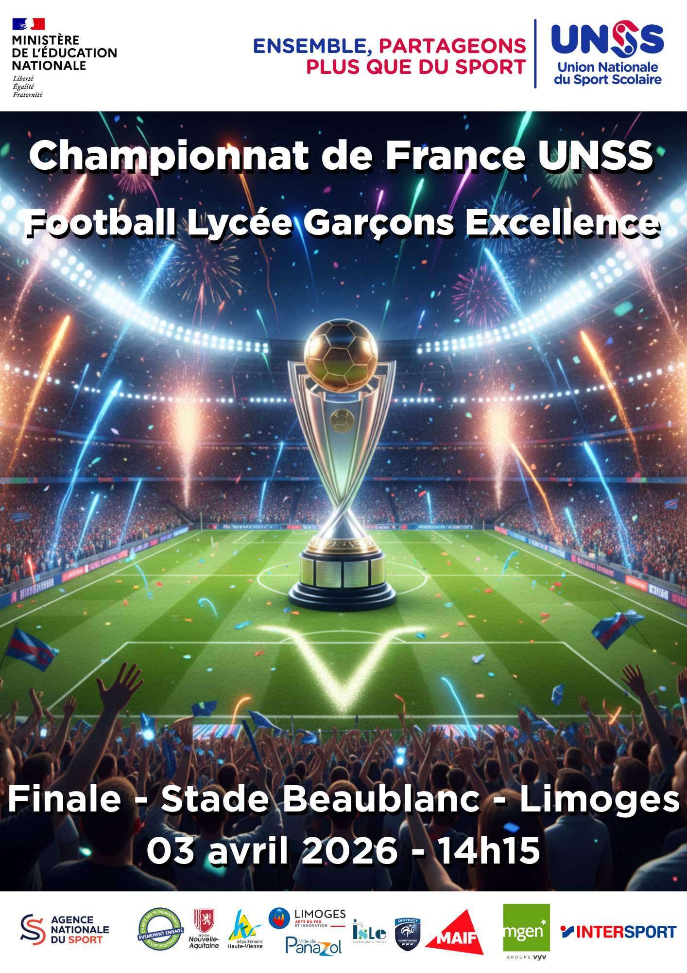 Affiche finale de championnat de France UNSS Football